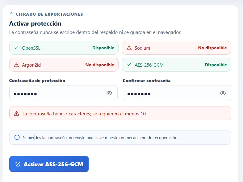 Módulo Seguridad de WorkFlow Planner Pro